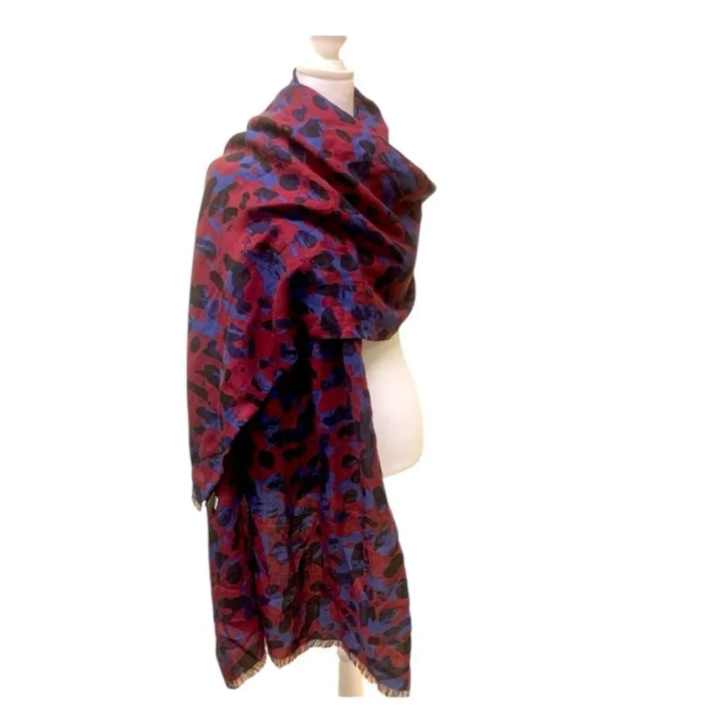 Louis Vuitton Stephan Sprouse Cashmere Silk Camouflage Scarf Stole Ltd Edition